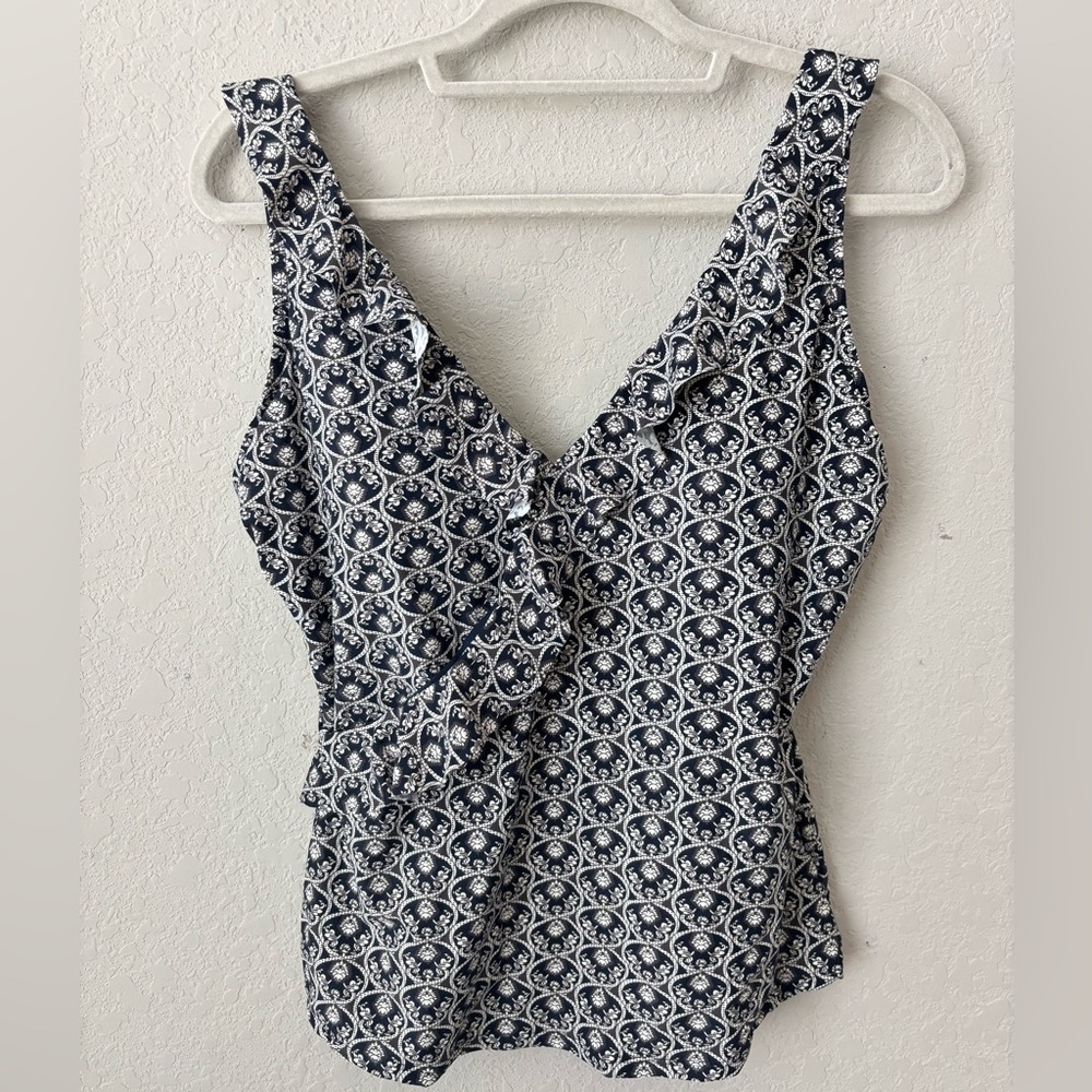 Niptuck ruffle Navy Tankini Size 12